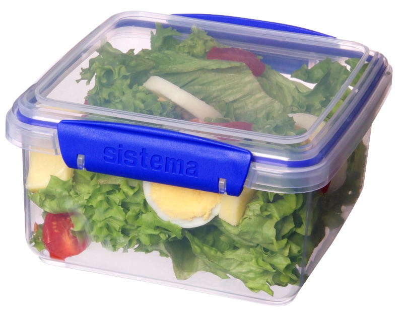Cutie alimente din plastic dreptunghiulara cu capac Sistema KLIP-IT 1.2L Sistema Plastics