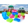 Cutie alimente din plastic dreptunghiulara color cu capac Sistema Lunch Plus 1.2L  3