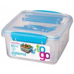 Cutie alimente+tacamuri din plastic Sistema Lunch Plus To Go 1.2L