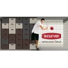 Cutie depozitare din plastic cu manere si capac Curver Rattan alb 30L 