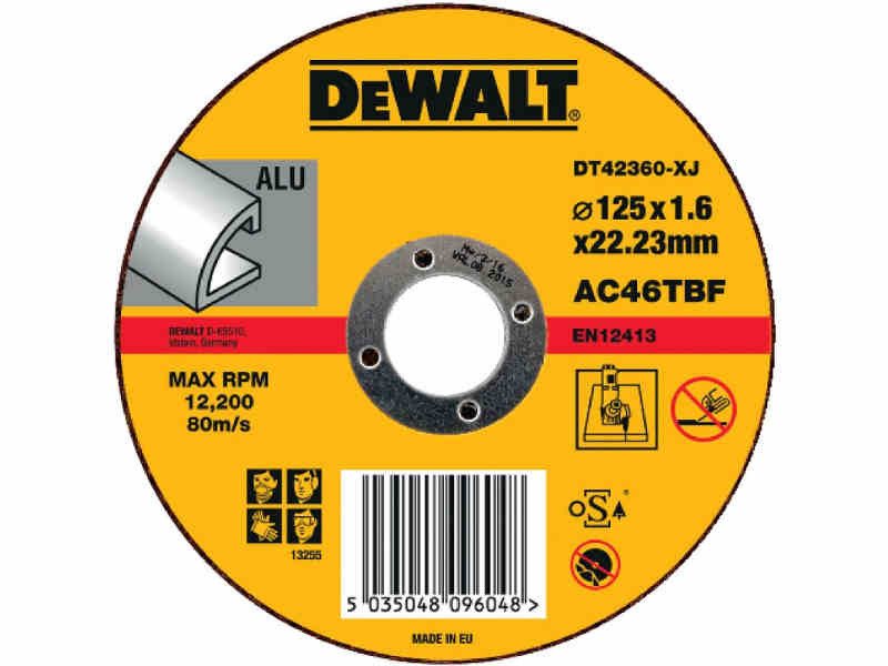 Disc DeWALT DT42360 taiere aluminiu Ø125×1.6×22.2mm