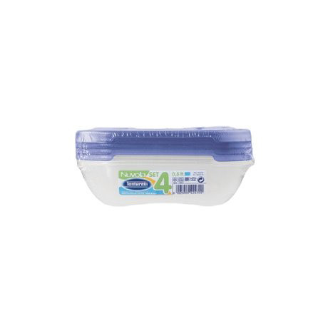 Poze Set 4 cutii alimente dreptunghiulare Tontarelli Nuvola 4 x 0.5L