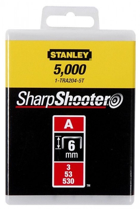 Capse pentru apilcatii uzuale Tip A 6mm 5000 buc Stanley – 1-TRA204-5T Stanley imagine noua