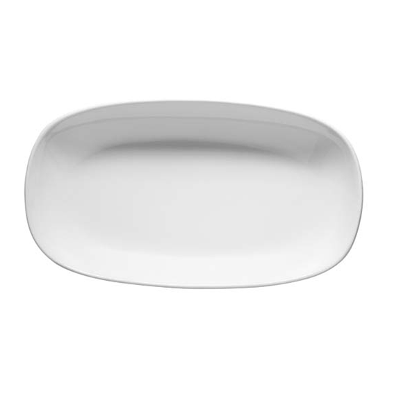 Platou oval Ionia Black&White alb 32 cm