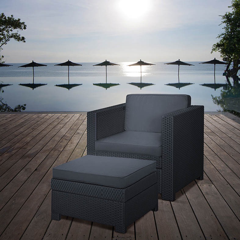 Set mobilier gradina graphite Keter Provence Chillout