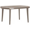 Masa de gradina, polipropilena, Keter, ovala, pentru a servi masa, culoare cappuccino, Elise, 6 persoane, dimensiuni 137 x 90 x 73 cm