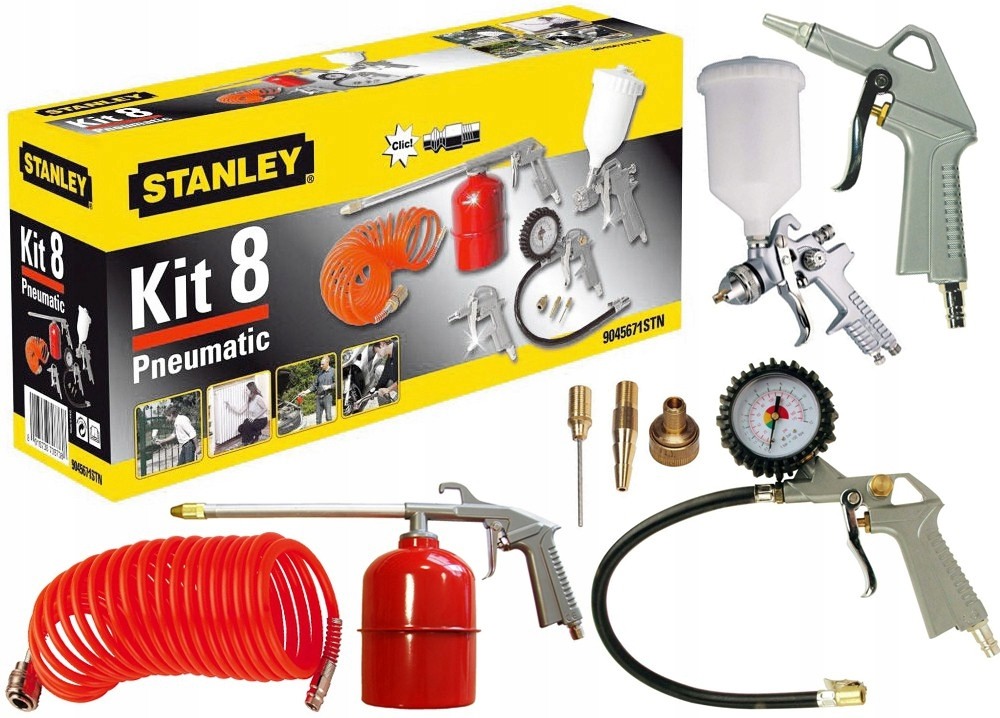Kit 8 Accesorii Compresor Stanley 9045671STN