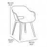 Scaun de terasa, picioare din plastic, Keter, colectie Akola, alb, dimensiuni 55.2 x 56.7 cm 
