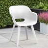 Scaun de terasa, picioare din plastic, Keter, colectie Akola, alb, dimensiuni 55.2 x 56.7 cm 