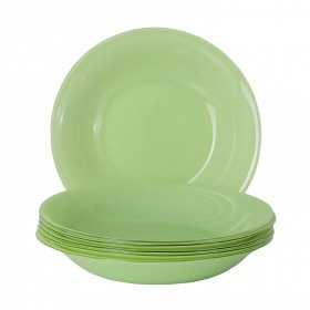 Farfurie adanca sticla Bormioli Tone Green New Acqua Verde 23 cm