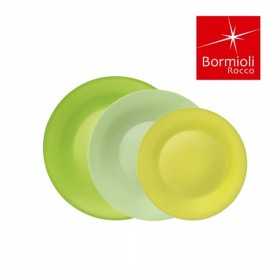 Farfurie adanca sticla Bormioli Tone Green New Acqua Verde 23 cm
