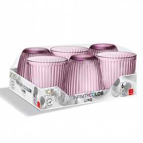 Set 6 Pahare Apa lila Bormioli Line 290 ml