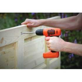 Masina de insurubat si gaurit, cu percutie, Black and Decker, BDCD8K, cu acumulator, 1.5AH, 12Nm