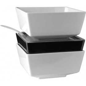 Bol melamina negru APS 25.5x25.5x12cm
