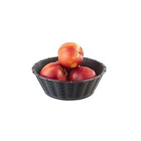 Cos paine sau fructe negru rotund polipropilena APS 20 cm