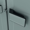 Dulap de exterior, din polipropilena, depozitare unelte si scule, gri, 4 polite, Keter High Logico Utility, 65x45x182 cm, incuiere optionala, rezistent la UV