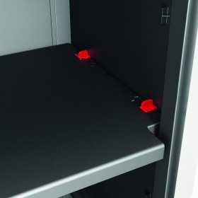Dulap de exterior, din polipropilena, depozitare unelte si scule, gri, 4 polite, Keter High Logico Utility, 65x45x182 cm, incuiere optionala, rezistent la UV
