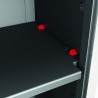 Dulap de exterior, din polipropilena, depozitare unelte si scule, gri, 4 polite, Keter High Logico Utility, 65x45x182 cm, incuiere optionala, rezistent la UV