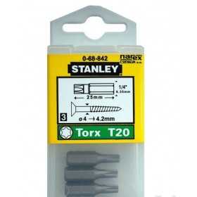Set Varf Torx T20 x 25 mm 3 Buc Stanley 0-68-842