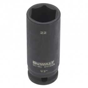 Cheie tubulara de impact adanca 1/2 DeWalt 22 mm - DT7556