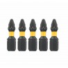 Set 5 capete de torsiune PZ2 25mm DeWalt - DT7387T 