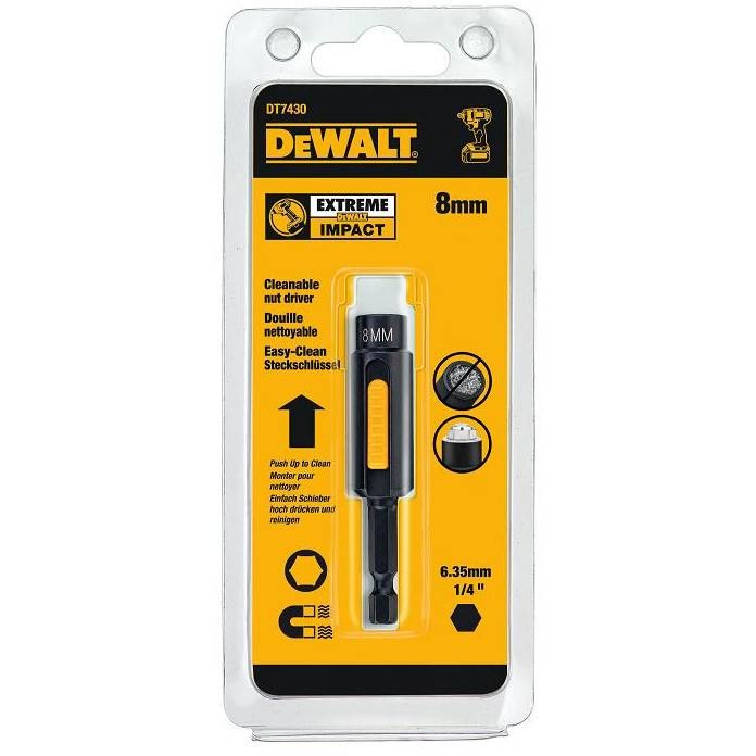 Cheie DeWALT DT7430 cu magnet permanent /Easy Clean EXTREME IMPACT® 8x75mm DEWALT
