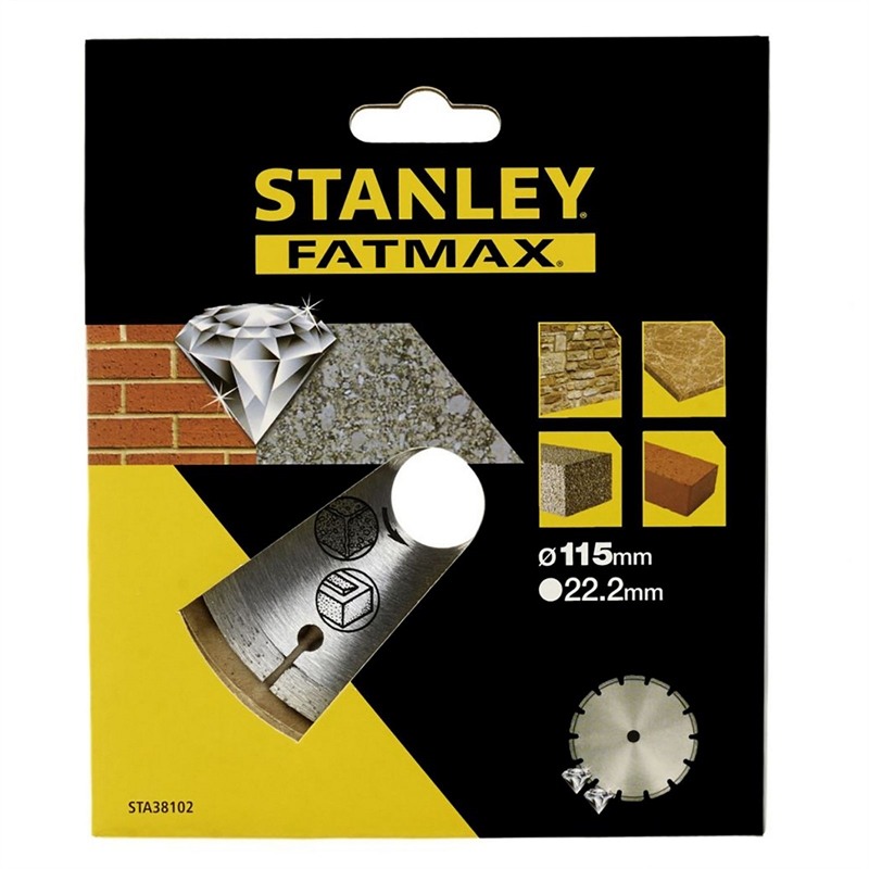 Disc Diamantat Segmentat 115 x 22.23 mm Stanley Fatmax STA38102 Stanley Fatmax imagine noua