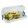 Platou inox rectangular termo cu capac transparent 44 x 32 x 20.5 cm 