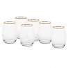Set 6 pahare apa Pasabahce Amber Golden Touch 350 ml