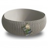 Ghiveci de gradina Keter Cozies, exterior si interior, polipropilena, pentru flori, bej, fara farfurie, rezistent UV si intemperii, capacitate 22.8 L