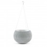 Ghiveci flori suspendat, gri, Keter Cozies, polipropilena, pentru balcon, foisor, pervaz, interiorul locuintei, lant detasabil, 3.2 L, 28x28x18 cm