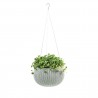 Ghiveci flori suspendat, gri, Keter Cozies, polipropilena, pentru balcon, foisor, pervaz, interiorul locuintei, lant detasabil, 3.2 L, 28x28x18 cm