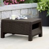 Masuta gradina polipropilena, imitatie ratan, Keter, maro, pentru servirea cafelei si bauturilor, Corfu II, 77 x 57 x 42 cm