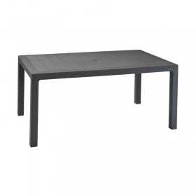 Masa de gradina, material plastic, Keter, pentru a servi masa, grafit, Melody, 4-6 persoane, fara...