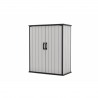 Dulap pentru unelte de gradina, curte, Keter Premier, plastic sintetic, culoare gri, 140 x 736 x 1704 cm, 1 usa, rezistent la intemperii, cu podea si inchidere