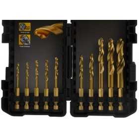 Set 10 burghie de Impact Titanium Extreme DeWalt - DT50050