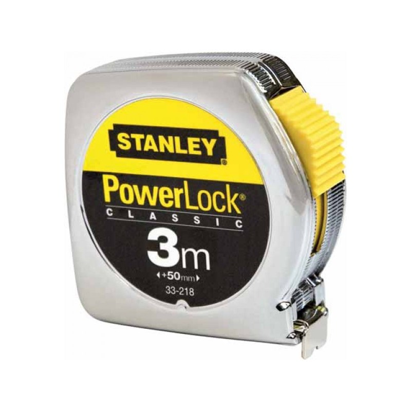Ruleta PowerLock® Stanley cu carcasa metalica 3m X 12.7mm – 0-33-218