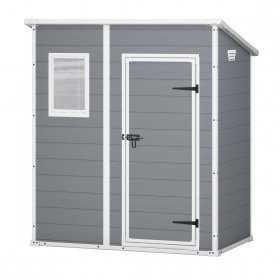 Casuta de gradina, Keter, Gri, 6x4, colectie Manor, ventilatie