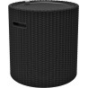 Cutie depozitare pentru balcon si gradina, Keter, colectie Cool Stool, polipropilena, pentru bauturi, gri, rotunda, tip scaun, dimensiuni 43.7 x 43.7 x 44.3 cm