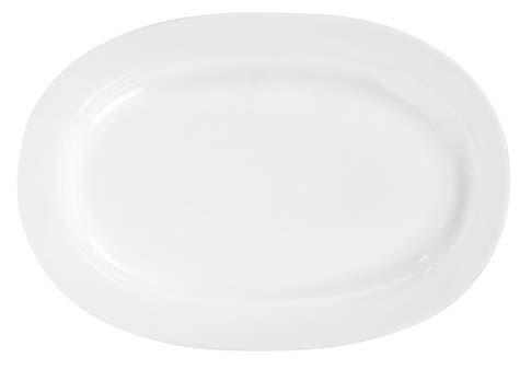 Platou oval portelan Yalco Blanco 34 cm