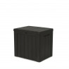 Cutie de exterior, cu spatiu de depozitare, pentru accesorii gradina, jucarii, cu capac, material polipropilena, culoare antracit, Keter Urban, dimensiune 59.6 x 53 x 46 cm, capacitate 113 L