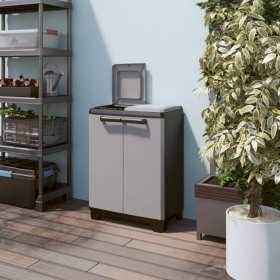 Dulap 2 usi pentru reciclare gri Keter Split Basic 68x39x85 cm