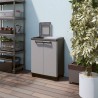 Dulap 2 usi pentru reciclare gri Keter Split Basic 68x39x85 cm 