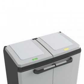 Dulap 2 usi pentru reciclare gri Keter Split Basic 68x39x85 cm