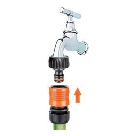 Conector robinet 3/4 (20-27 mm) reductor 1/2 (15-21 mm) Claber - 85910000