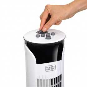 Ventilator turn alb fara telecomanda Black+Decker 81 cm 45 W