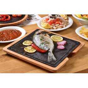 Platou servire fonta 25 x 25 cm - Lava