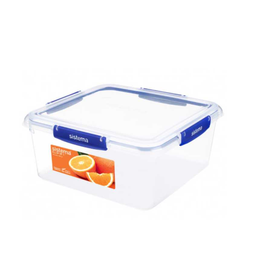 Cutie alimentara rectangulara cu capac Sistema KLIP IT Plus 5.5 L Sistema Plastics