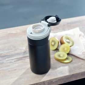 Termos inox negru Leifheit Flip 350 ml