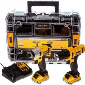 Set 2 scule DeWALT DCK211D2T - DCD710+DCF815 + incarcator 10.8V